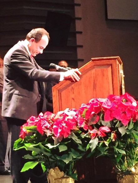 Ganim at podium