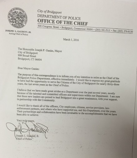 Gaudett resignation letter