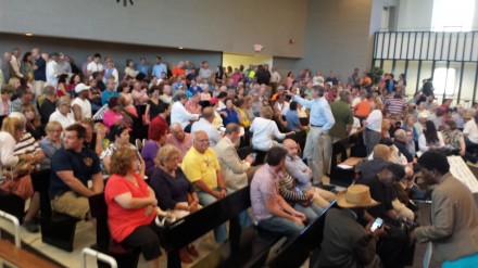 packed council chambers