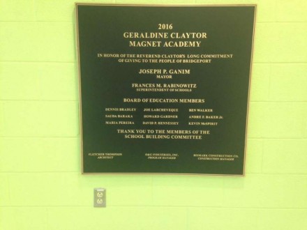 Claytor School plaque