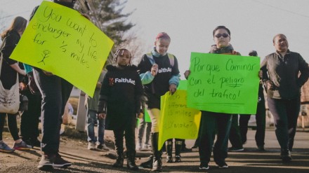 FaithActs for Education 1.5-mile protest walk