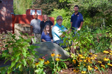 From left to right, Wilbert Frazier and Stacey Marcell of Northeast Horticultural Services, Jeanne Yuckienuz, Gregg Dancho and Jonathan Dancho of Connecticut's Beardsley Zoo. Photo courtesy of Shannon Calvert. 