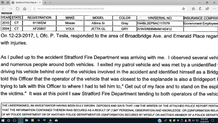 cop bridgeport assault charged dui crash wrong vehicle way city stratford tells face