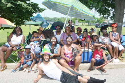 family at parade