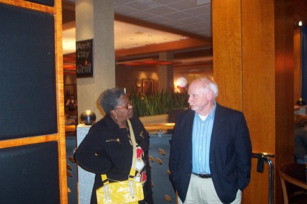 Marilyn with her campaign treasurer Bob "Troll" Walsh.