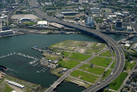 Steelpointe Harbor redevelopment area.