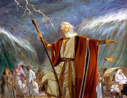 Moses parts the Red Sea