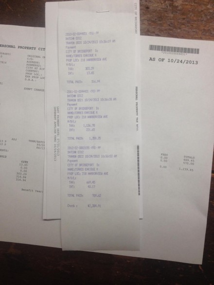 Torres tax receipt